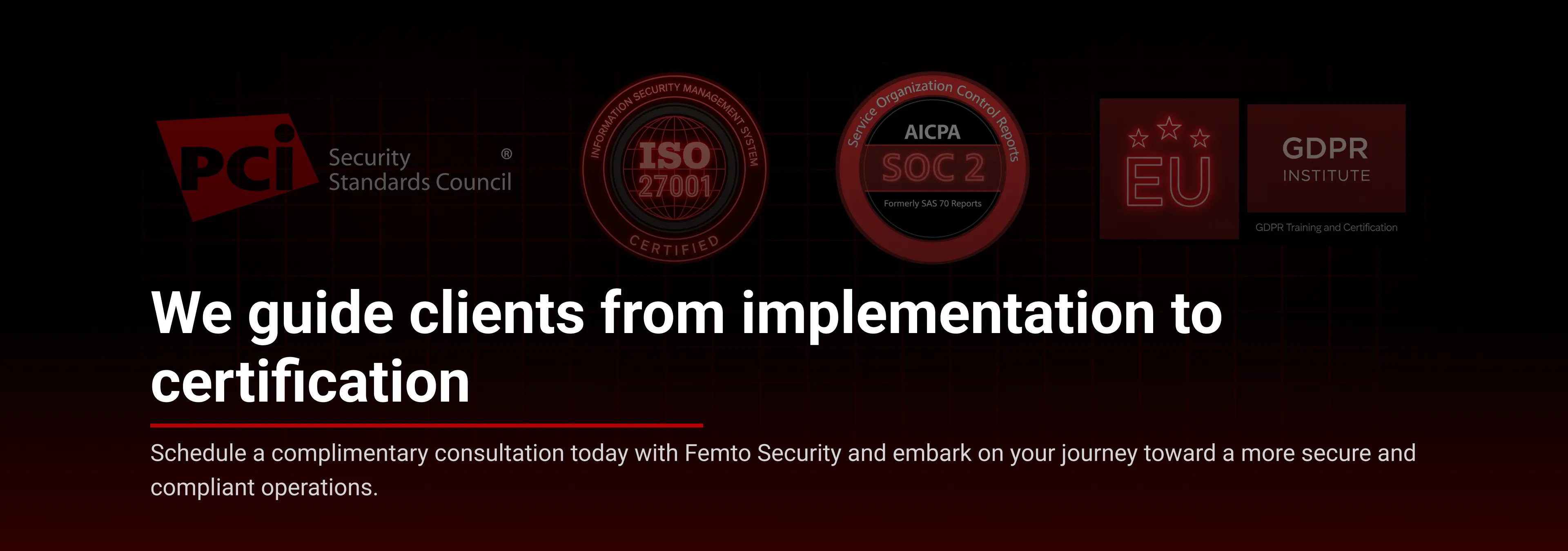 Security compliance certifications